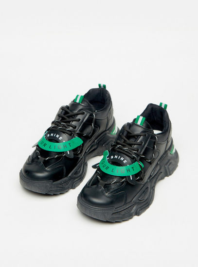 حذاء سنيكرز تشانكي سهل الارتداء بألسنة سحب وطبعات-الأحذية الرياضية-image-1