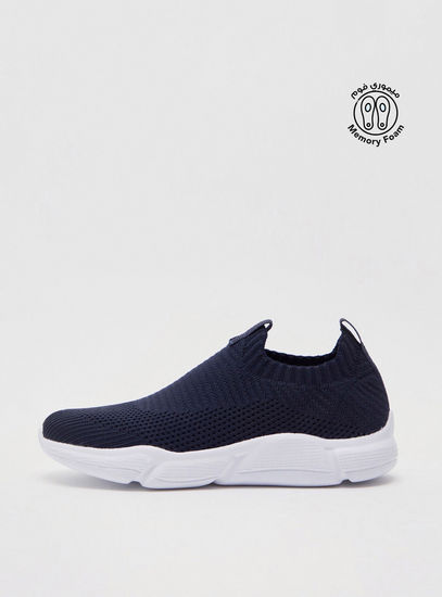 Textured Slip-On Sports Shoes-Sports Shoes-image-0