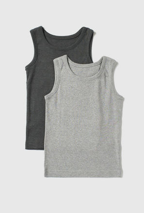 Set of 2 - Solid Sleeveless Vest-mxkids-boystwotoeightyrs-clothing-underwear-vests-1