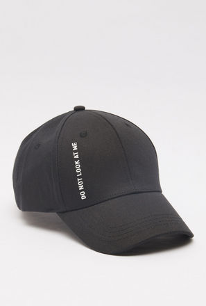 Solid Cap with Stitching Detail and Adjustable Closure