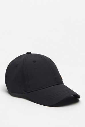 Solid Cap with Applique Detail and Buckled Strap Closure-mxmen-accessories-capsandhats-3