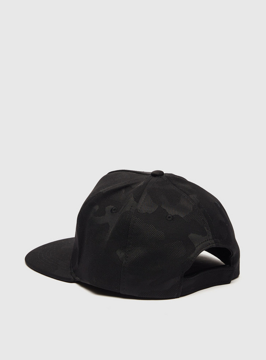 Camouflage Print Cap with Hook and Loop Closure