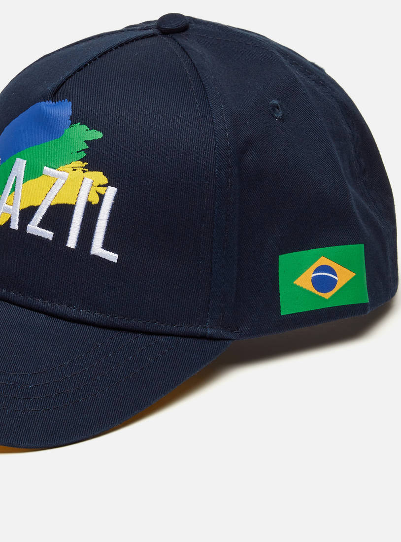 Brazil Print Cap with Adjustable Strap-Caps & Hats-image-1