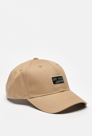 Solid Cap with Adjustable Strap and Applique Detail