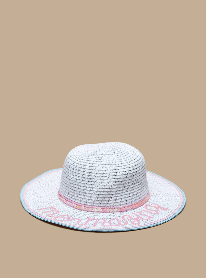 Sequin Embellished Textured Hat-Caps & Hats-image-1