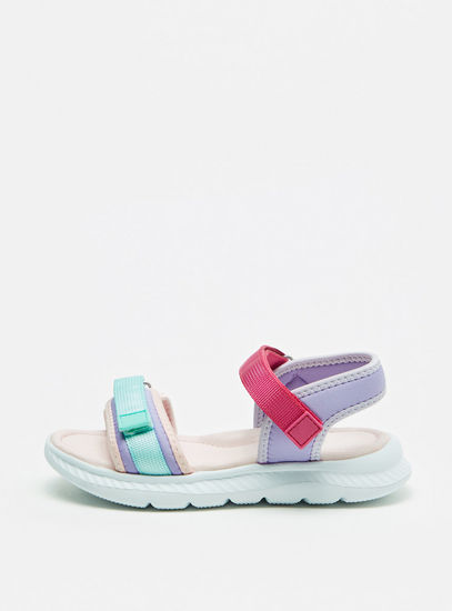 Textured Floaters with Hook and Loop Closure-Sandals-image-0